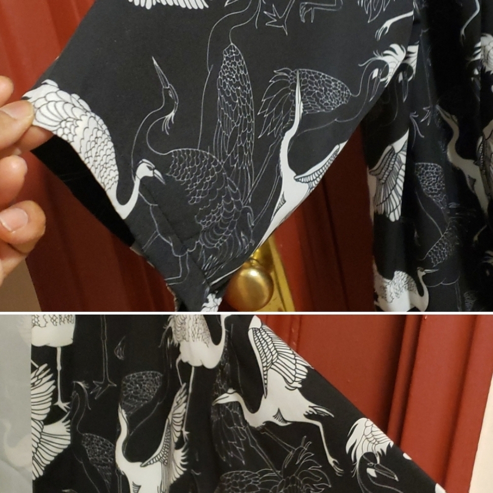 Source Unknown Gray Casual Black With Flamingo Pr… - image 7